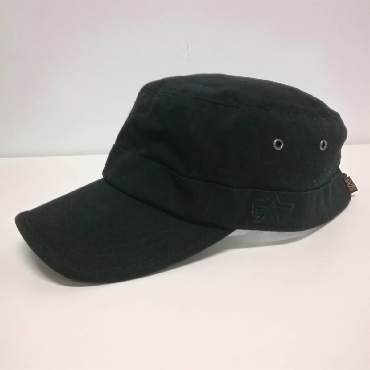 ALPHA INDUSTRIES アルファインダストリーズ 帽子 ワークキャップ 57～59cm ブラック コットン