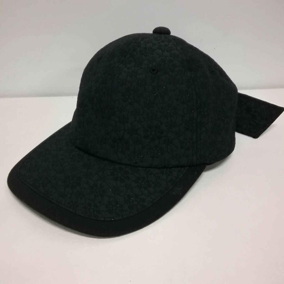CA4LA カシラ 帽子 キャップ 日本製 PALLER CAP JQ 3 ブラック ジャガード生地 リボン C2