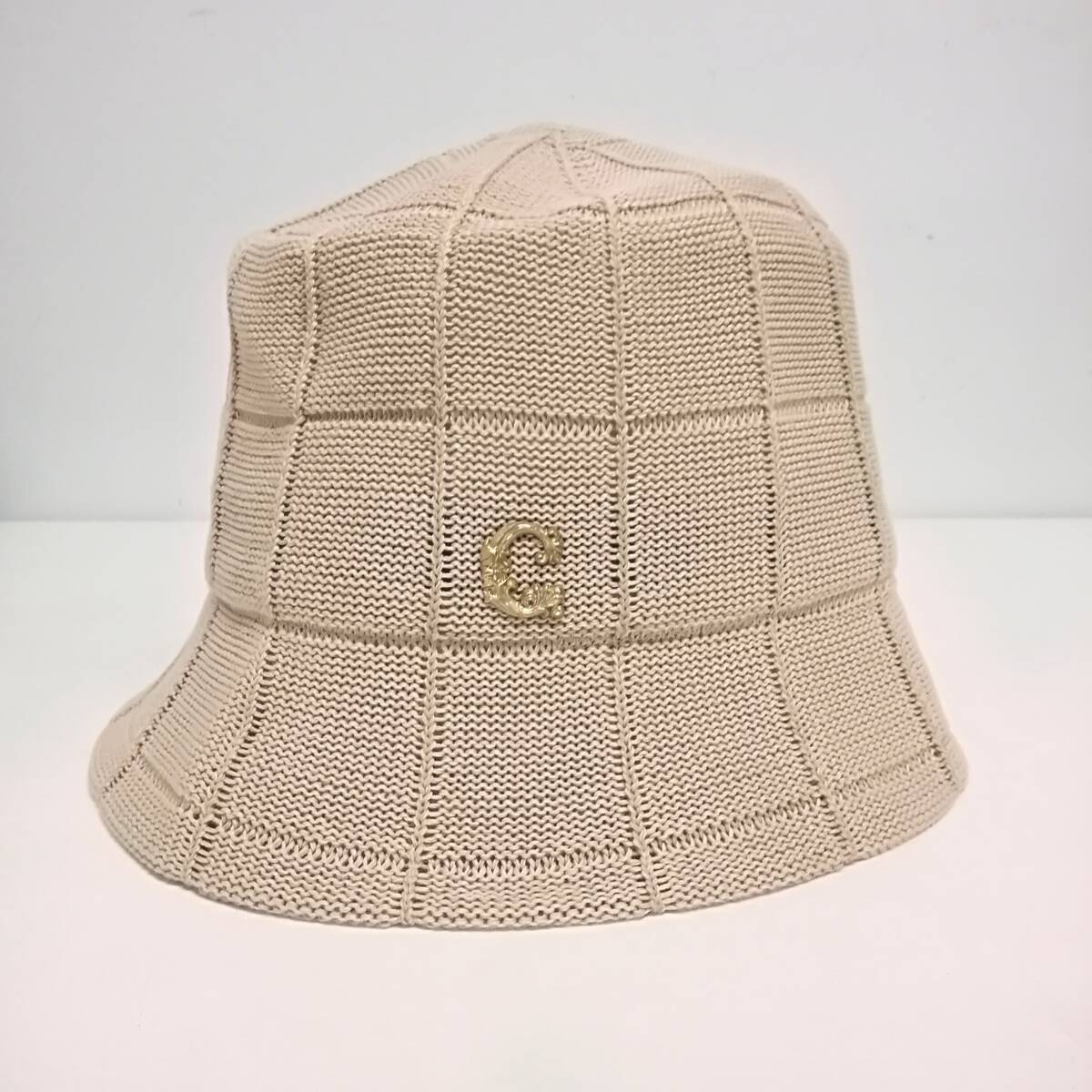 CA4LA カシラ 帽子 日本製 KTZ02299 CHRISTOPHER クリストファー ニット バケットハット ベージュ 頭周り約59cm C4