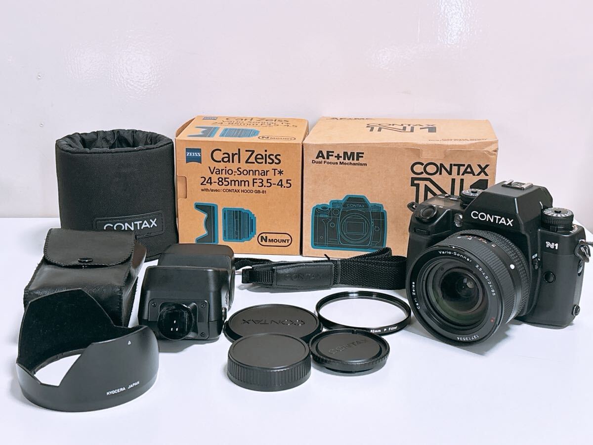 箱付き　コンタックス CONTAX N1 ボディ Carl Zeiss Vario-Sonnar 24-85mm f3.5-4.5 TLA280 一眼レフフィルムカメラ