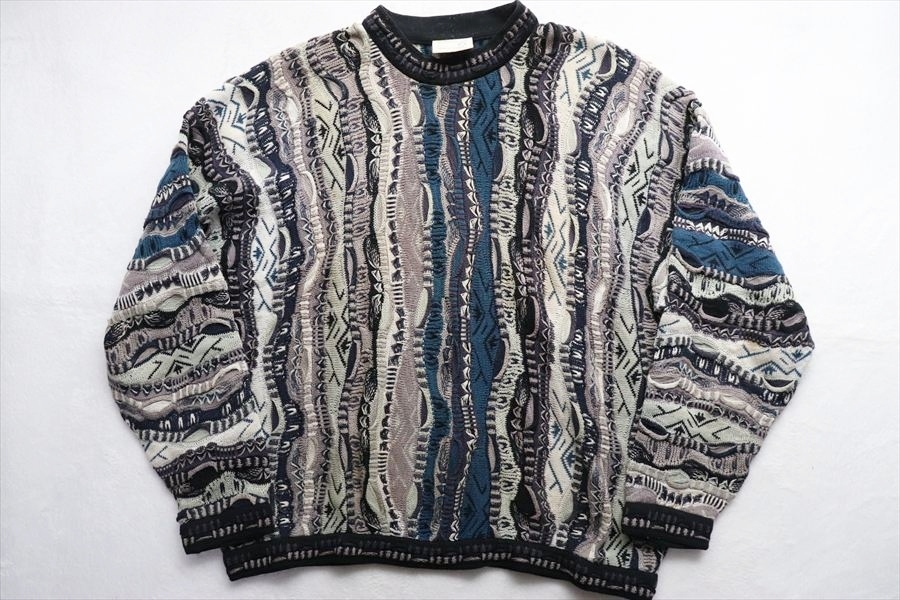 90s COOGI クージー 3Dニット コットンニット L オーストラリア製