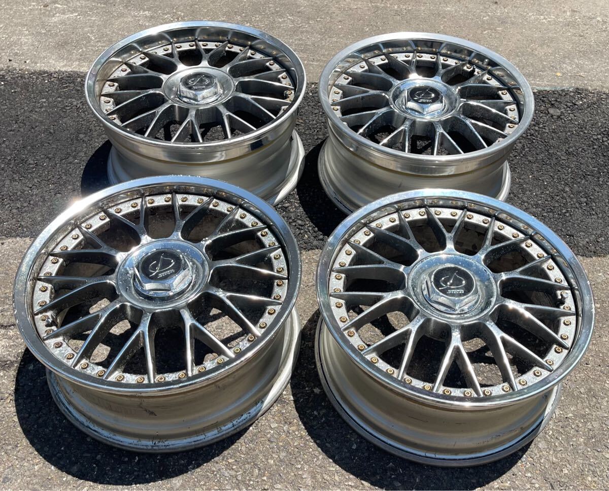 深リム　STICH MR3 シュティッヒ　17インチ　8J+35 7J+35 PCD114.3 4/5穴 ハブ径約約73mm アルミホイール4本セット