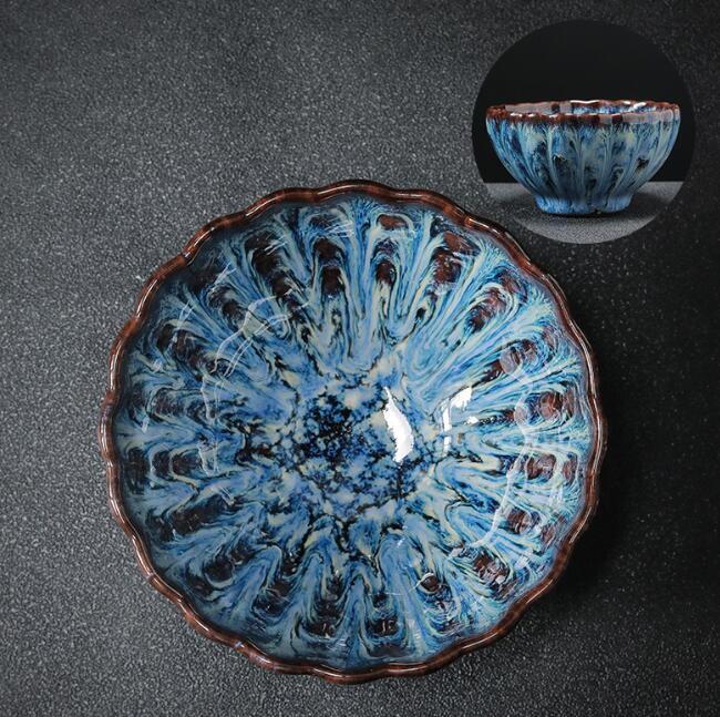 職人手作り 抹茶茶碗 曜変天目茶碗 茶道具 お茶碗 茶道 茶碗 窯変天目茶碗 油滴天目 茶道具 茶器 初心者 酒器 陶芸用品