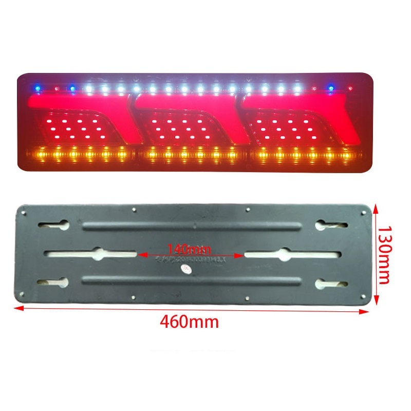  新品 汎用12V3連 トラック LED シーケンシャル ウィンカー テールランプ2個セットL型 チューブ ふそう日野 日産UD マツダ いすゞ ダンプ