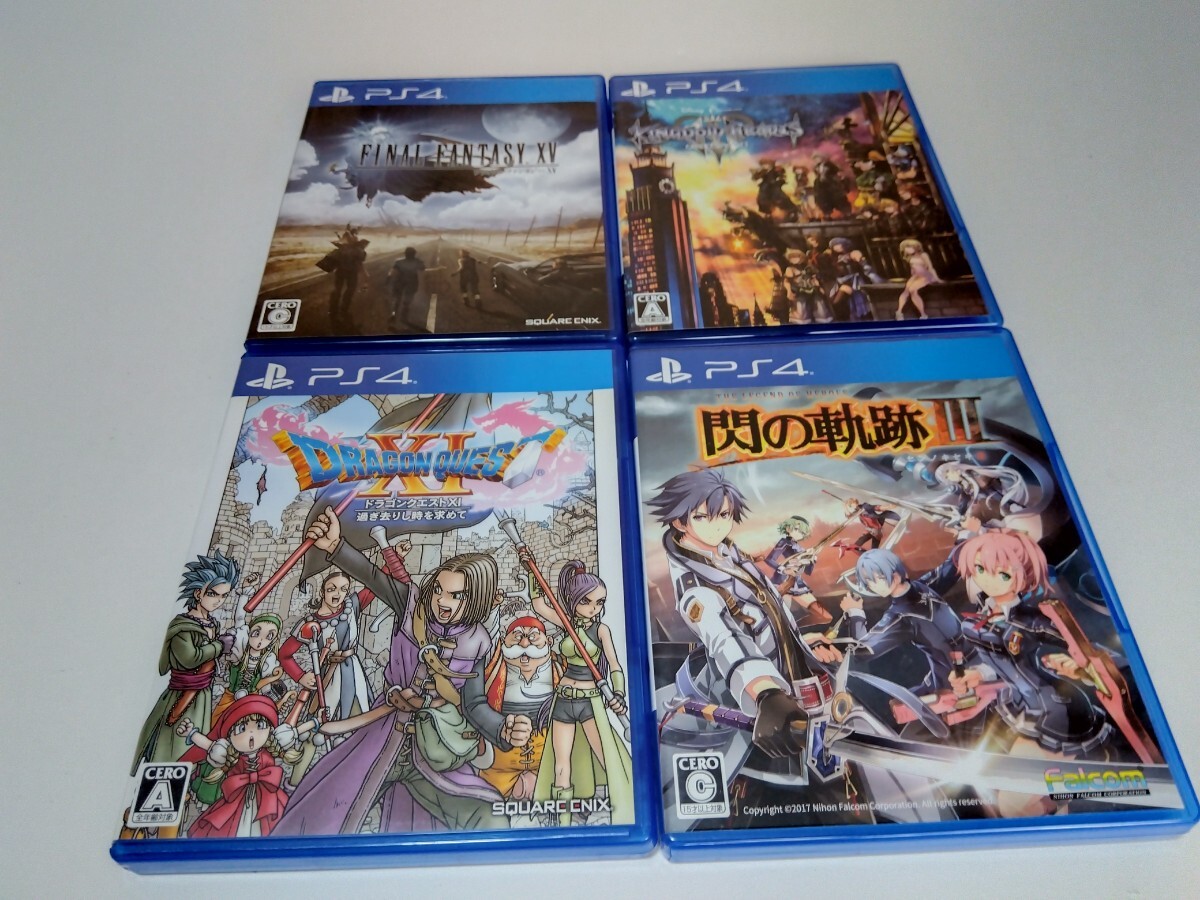 PS4 ソフト 4本セット ファイナルファンタジーXV キングダムハーツ ドラゴンクエストXI 閃の軌跡III