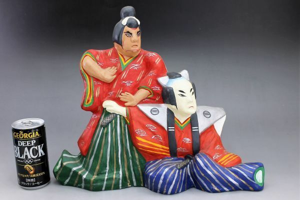 C-569 土人形 犬山人形 高さ28センチ 愛知県 郷土玩具 民藝 伝統工芸 蔵出 古玩