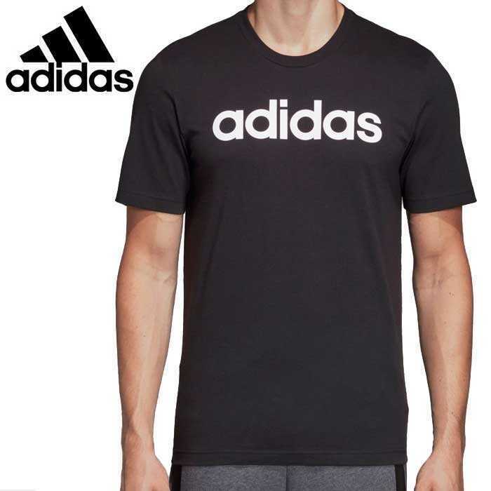 40%OFF 新品 Lサイズ 黒 ブラック アディダス メンズ 半袖Tシャツ コットン スポーツウェア adidasビッグロゴ 大人用 ハーフスリーブ 