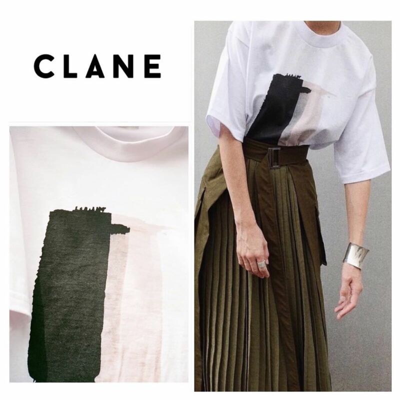 CLANE クラネ　PAINT GRAPHIC T/S（ペイントグラフィックTシャツ）　限定　デザイナー　アートtシャツ　定価9,900 20210611