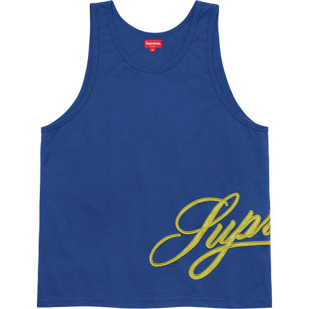 Supreme Mesh Script Tank Top Light Blue　S　2021