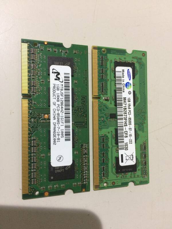 中古品 DDR3 PC3-1066 2GB(1G*2) 現状品