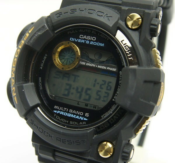 中古 美品 CASIO カシオ G-SHOCK Gショック フロッグマン メンズ 腕時計 電波ソーラー GWF-1000G