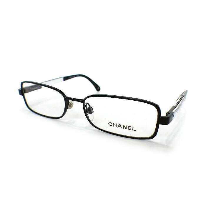 シャネル　正規　メガネ　フレーム　眼鏡　めがね　ブラック　メタルフレーム　新品　未使用　人気　ロゴ