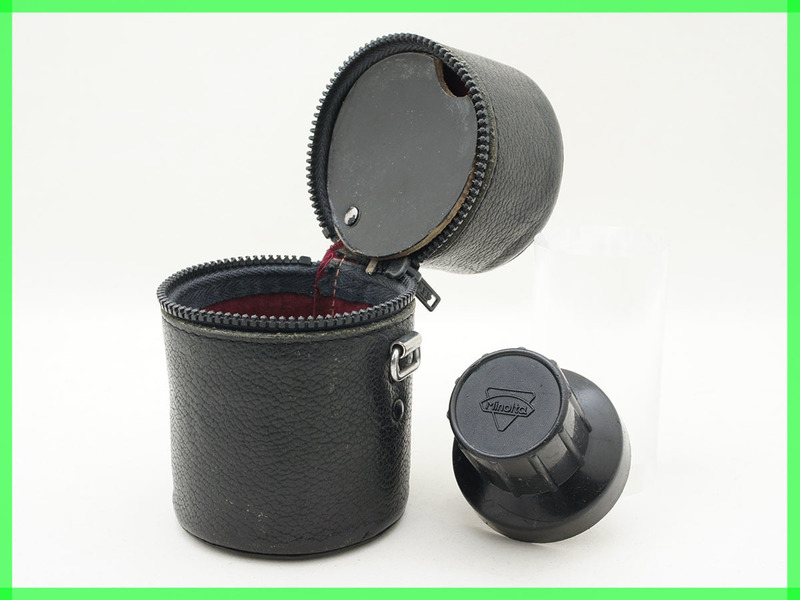 ミノルタ ワイドロッコール 21mm f4 用 革ケース ＆ リア レンズ キャップ Minolta W.ROKKOR-QH 21/4 Lens Case, Rear Cap