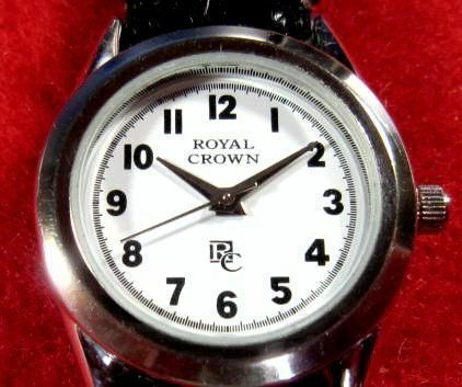 EC5GG) ★完動腕時計★Royal Crown ローヤルクラウン★英国女王様みたい★裏ぶたに保護シールが貼ってありますので