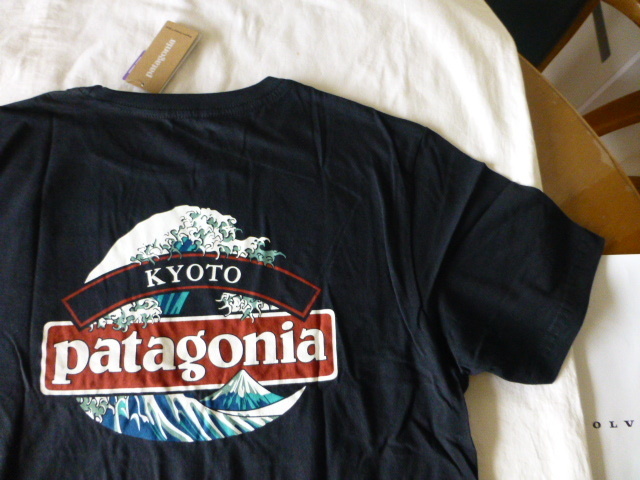新品patagonia FA2018年モデルM'S Hokusai Wave LW Cotton T-Shirt Kyoto -M- BLK -M-ブラック 北斎 浪裏 KYOTO 京都 パタゴニア PATAGONIA