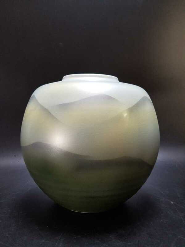 九谷焼 香祥 花瓶 高さ約23.5cm 花器 壺 茶道具 華道具 飾壺 インテリア ディスプレイ 和風 