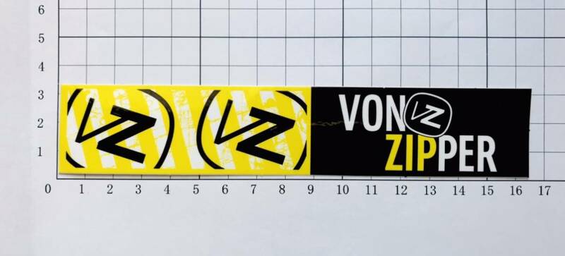 VZ VON ZIPPER Trademark&LOGO Rare ステッカーボン ジッパー トレードマーク &ロゴ レアステッカーA