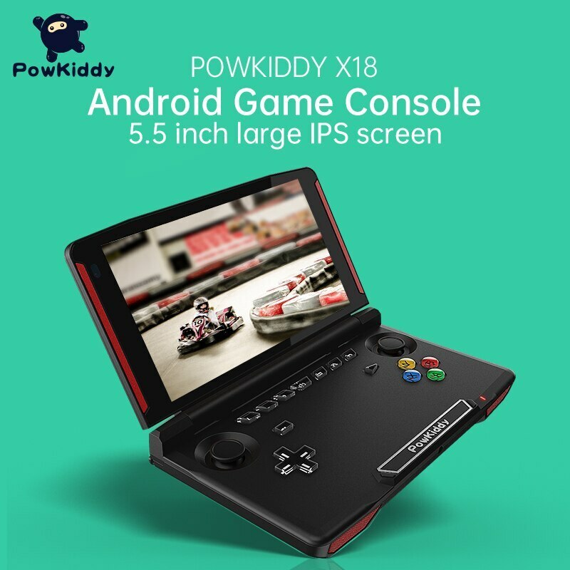 POWKIDDY X18 ANDRIOD携帯ゲーム機5.5インチ1280*720スクリーンMTK 8163クアッドコア2グラムRAM 32グラムROMビデオハンドヘルドゲームプレ
