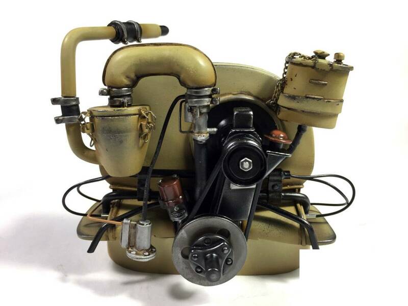 1/6ドールパーツ：WWII ドイツ軍 シュビムワーゲンエンジンキット【レジン製・組立・整形・塗装が必要】