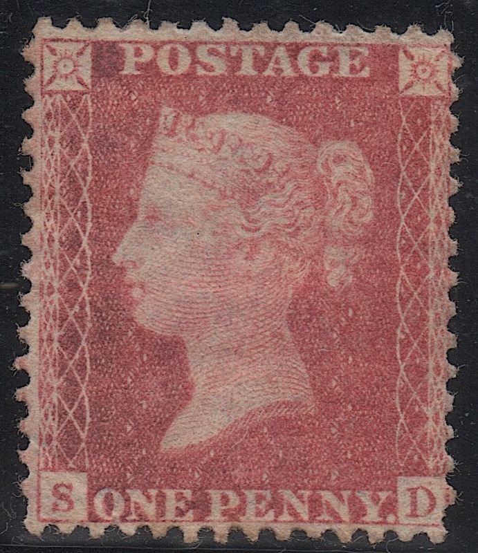 ***私の宝***クラッシックイギリス切手・ヴィクトリア女王1854-55年ペニーレッド「スコット＃12」未使用