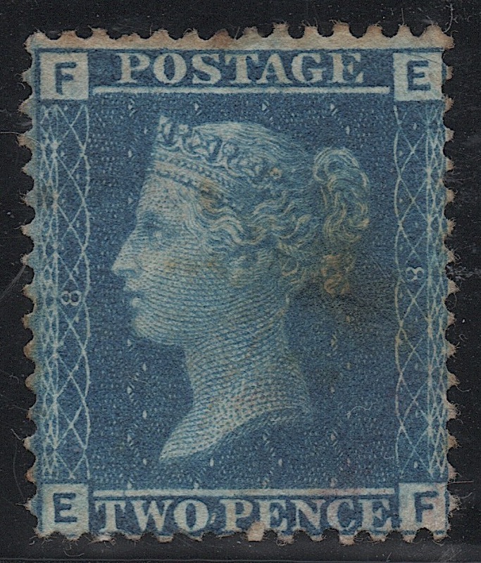 ***私の宝***クラッシックイギリス切手・ヴィクトリア女王1858-69年「スコット＃29プレート８」未使用