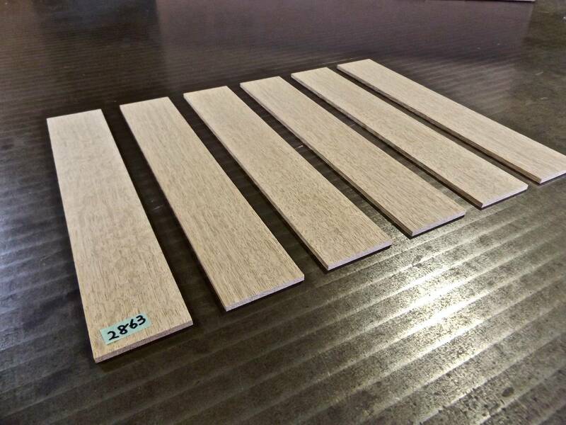 なら 虎杢（楢）綺麗な木目です （300×52×4）mm 6枚 無垢一枚板 送料無料 乾燥済み [2863] ナラ オーク 材料 木材 