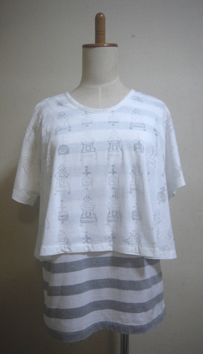 美品！DEVASTEE デヴァステ　VIA BUS STOP ヴィアバスストップ ◆ 重ね着風半そでTシャツ
