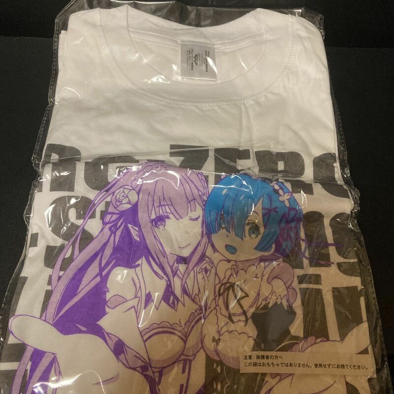 Re:ゼロから始める異世界生活 レム エミリア Tシャツ フリーサイズ グッズ リゼロ Fサイズ