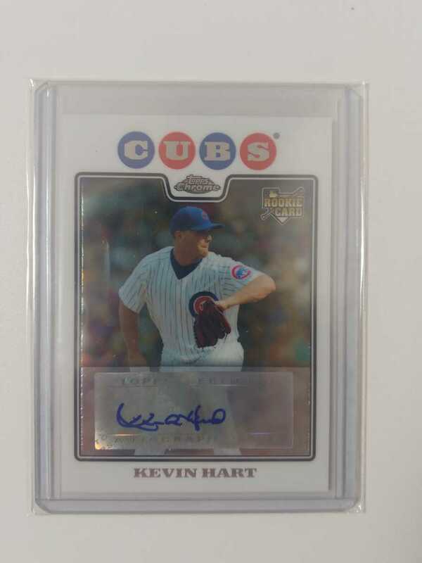 KEVIN HART AUTO 08 TOPPS CHROME BASEBALL ROOKIE CARD CUBS