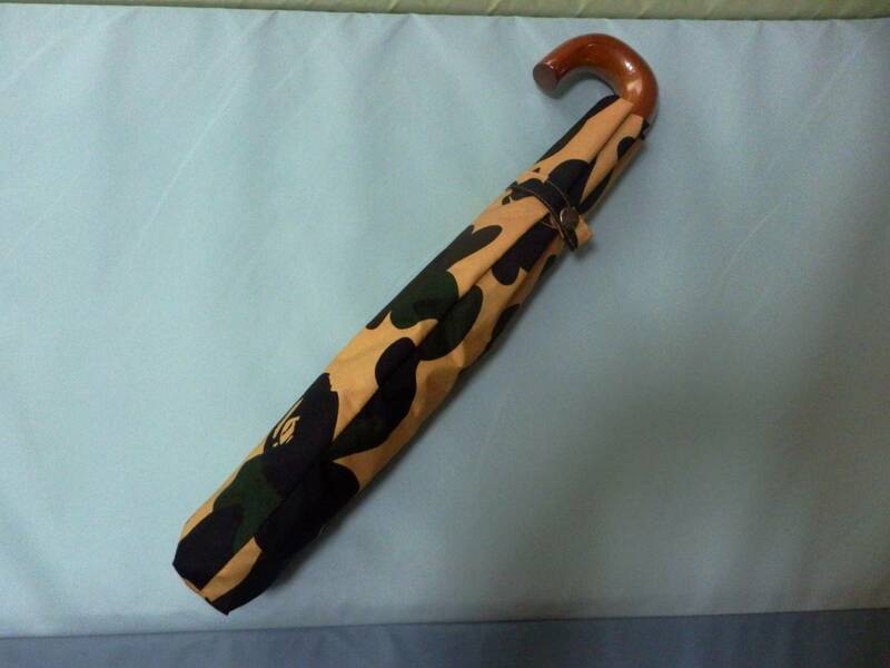 新品 未使用 A BATHING APE アベイシングエイプ BAPE 1st CAMO カモ 折り畳み傘 umbrella Yellow 初期物 正規品