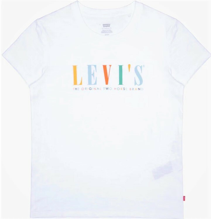 Levi'sロゴプリント半袖TシャツカラフルSサイズ綿100％コットン素材