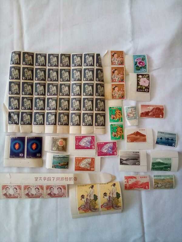 昭和30年代　未使用切手　６７枚