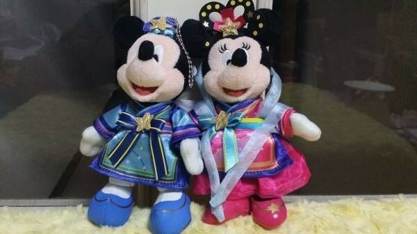 TDR ディズニー 七夕Days ミッキーミニー ぬいぐるみバッジ