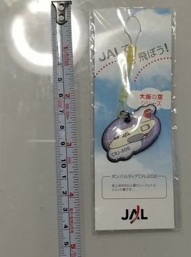  非売品 JALで飛ぼう 大阪の空 シリーズ ボンバルディア CRJ-200 携帯 クリーナー ストラップ 新品 日本航空 Novelty CLEANER phone strap