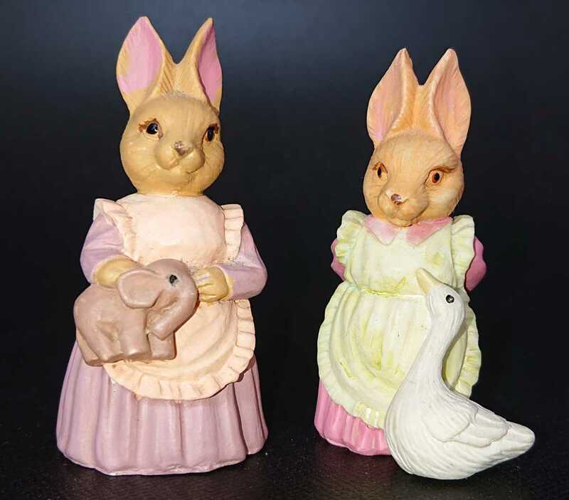ウサギ婦人 2種セット 1991 J.C ポリレジン製 フィギュア 同梱歓迎