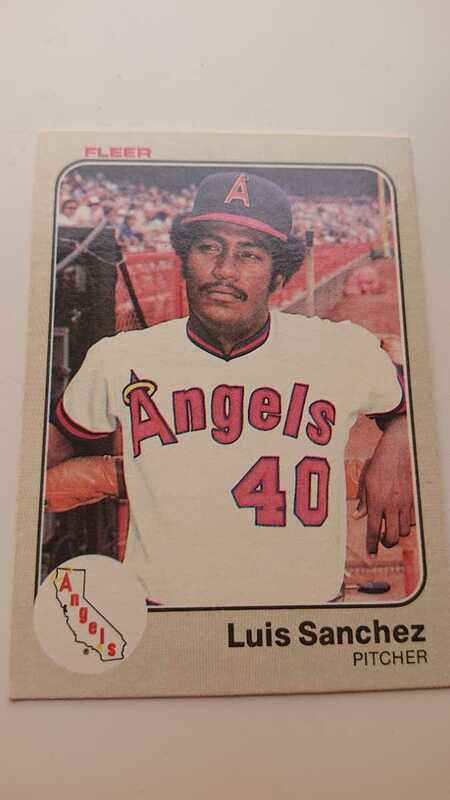 ルイス・サンチェ！元巨人1983 FLEER 100 MLBカリフォルニアエンゼルス