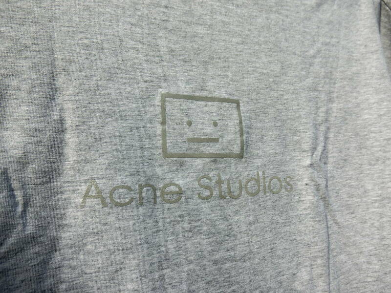 Acne Studios　アクネ ストゥディオ Tシャツ　ストレッチT　ストレッチ素材　アッシュグレー　リフレクター　新品　未使用