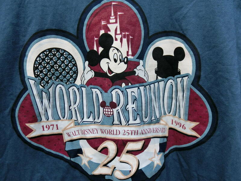 ディズニーワールド25周年記念Tシャツ　デッドストック　アメリカ製　USA　ミッキー　Disney world 25TH 90's