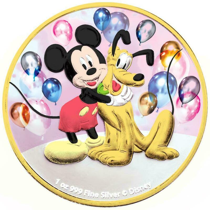 ニウエ　2020年　銀貨　2ドル　Mickey & Pluto - Ballons -　@2-29