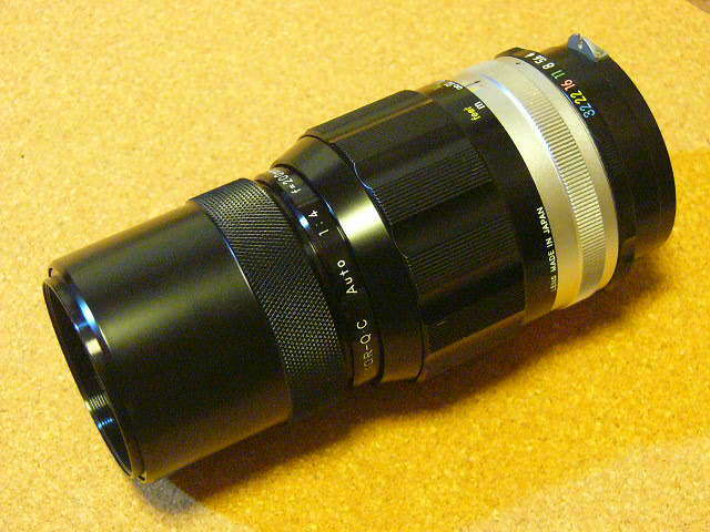 綺麗 Nikon ニコン NIKKOR-Q.C Auto 1:4/200mm (美品) 非Aiマウント/ジャンク扱い
