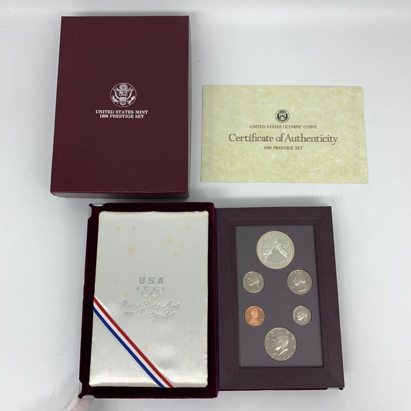 アメリカ オリンピックコイン　1988年　prestige set Certificate of Authenticity