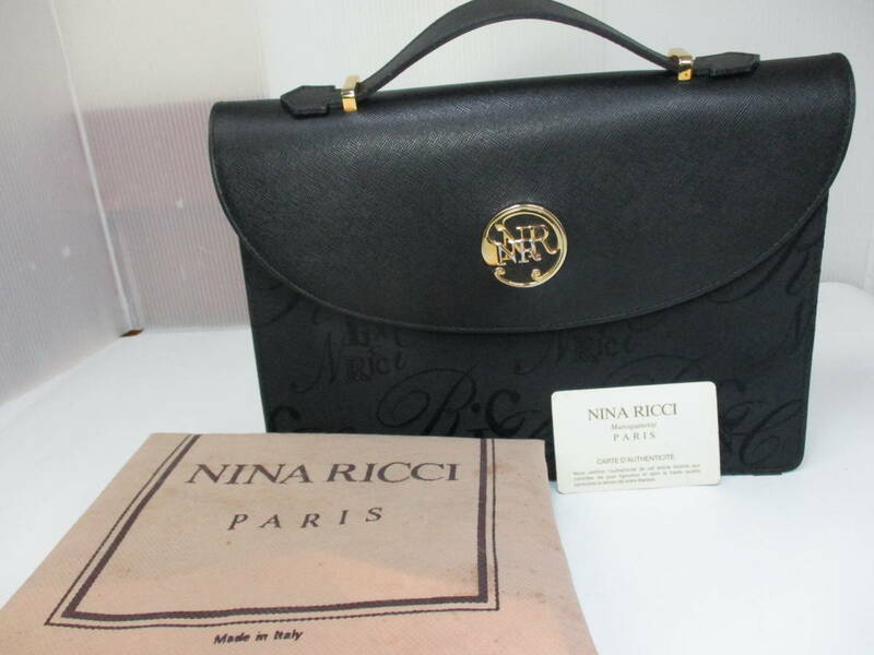 BA-54　 NINA RICCI　ニナリッチ　ハンドバッグ　美品　高さ21㎝　横29㎝　マチ幅5㎝