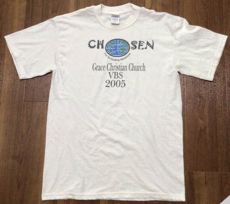 USA輸入★クリスチャン キリスト教系 Tシャツ Mサイズ★グレー Grace Christian Church