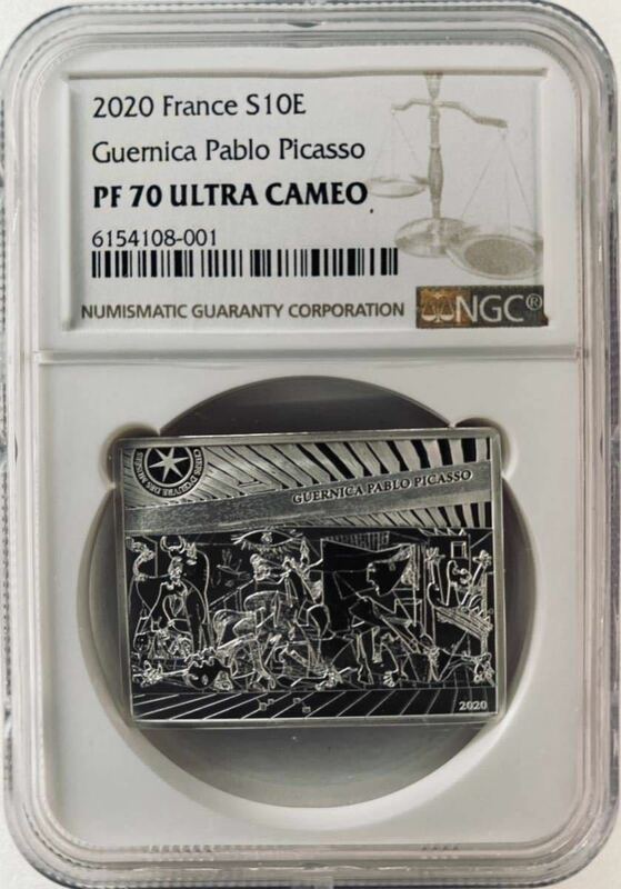 2020年 フランス 10ユーロ 銀貨 ピカソ ゲルニカ NGC PF70 ULTRA CAMEO