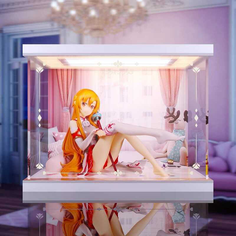 キューズQ ソードアート・オンライン アスナ 1/7 ☆専用☆ フィギュアケース 展示ケース LED照明 コレクション ディスプレイ ショーケース