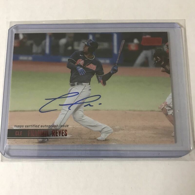 [Franmil Reyes] (Parallel Red Foil/50)Base Autograph(SCBA-FR)[2021 Topps Stadium Club Baseball](Cleveland Indians(CLE))