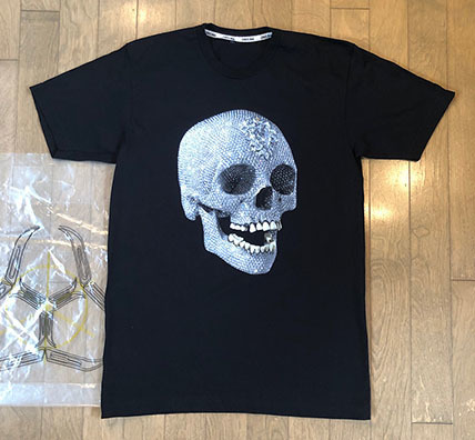 ■DAMIEN HIRST 新品 2007年製 THE DIAMOND SKULL Tシャツ BK-M ダミアンハースト ダイアモンドスカル other criteria