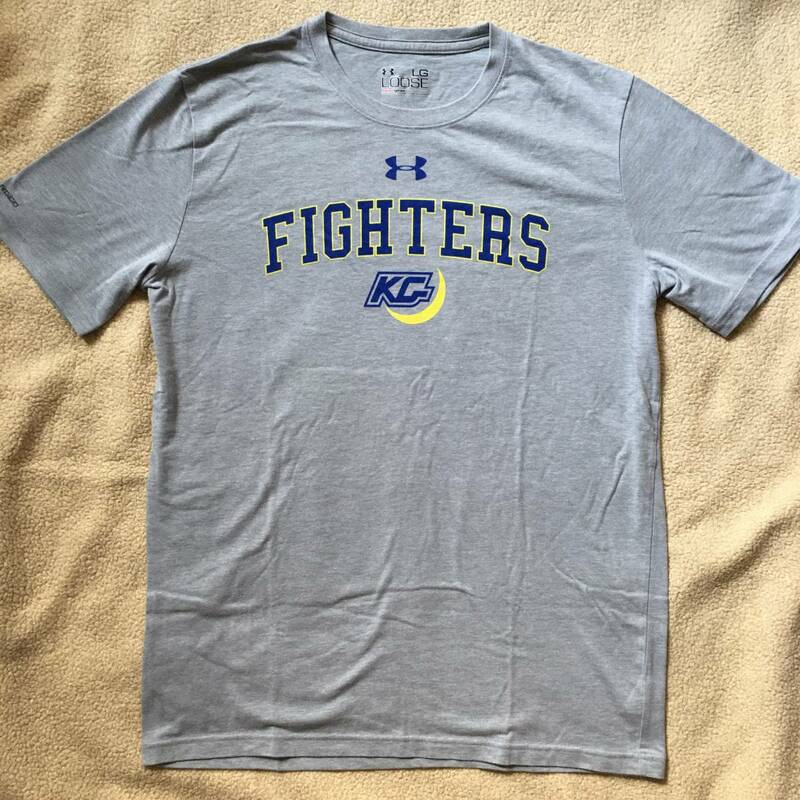 ・【非売品】 関西学院大学 　アメリカンフットボール部　UNDER ARMOUR 　FIGHTERS　Tシャツ　 LG　アンダーアーマー　選手支給品・