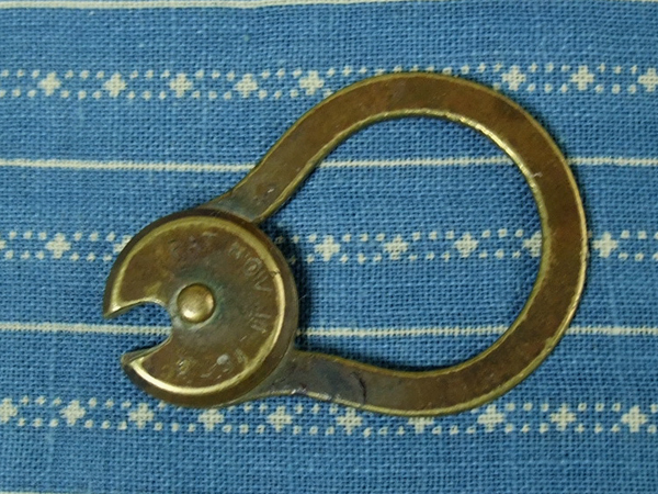 アンティーク【1879 Patent】 Brass Key Ring / ブラス 真鍮 キーリング キーホルダー キーチェーン 鍵 ビンテージ 1880s1890s1900s1910s