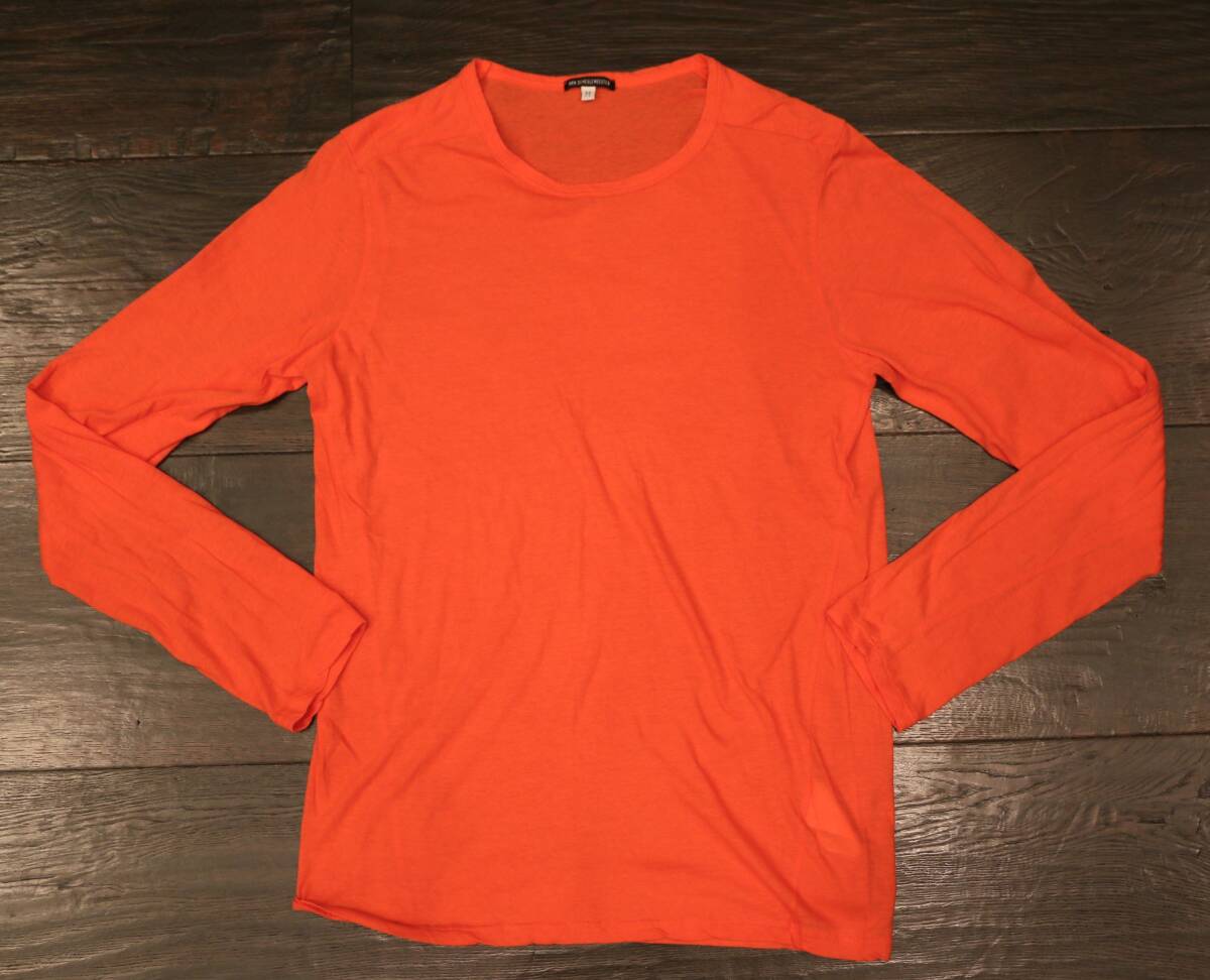 格安新品　希少　アンドゥムルメステール　ANN DEMEULEMEESTER 高級 Tシャツ　長袖　メンズ　オレンジ　フランス製